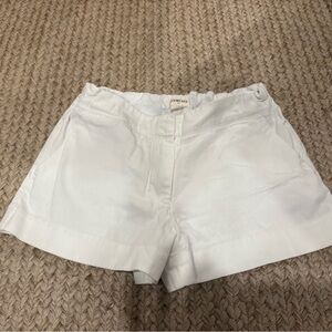 Crewcuts White High-Waist Cotton Girls' Shorts